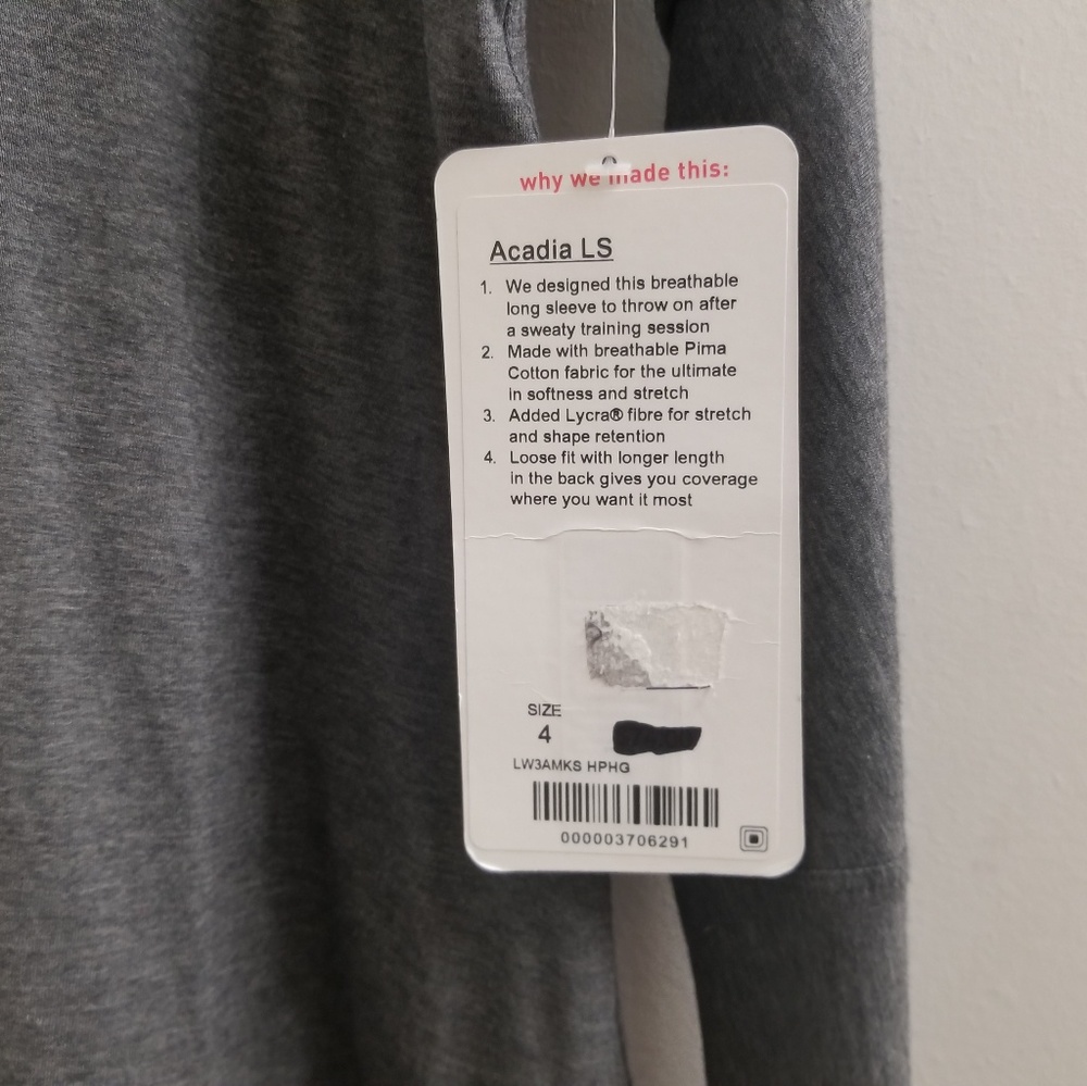 *SOLD* Lululemon Acadia Long Sleeve Top - Picture 4 of 5
